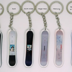 Handmade 3D Snowboard Capita-Inspired Keychain - Miniature Winter Sports Collectible - 2024