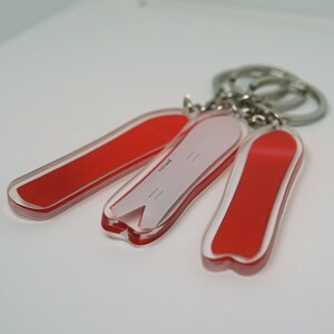 Handmade 3D Snowboard Korua-Inspired Keychain - Miniature Winter Sports Collectible - 2024