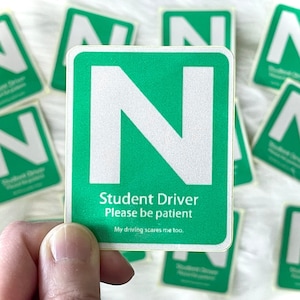 Sticker signe nouveau conducteur / signe N / nouveau conducteur / nouveau cycliste / nouveau skieur / débutant