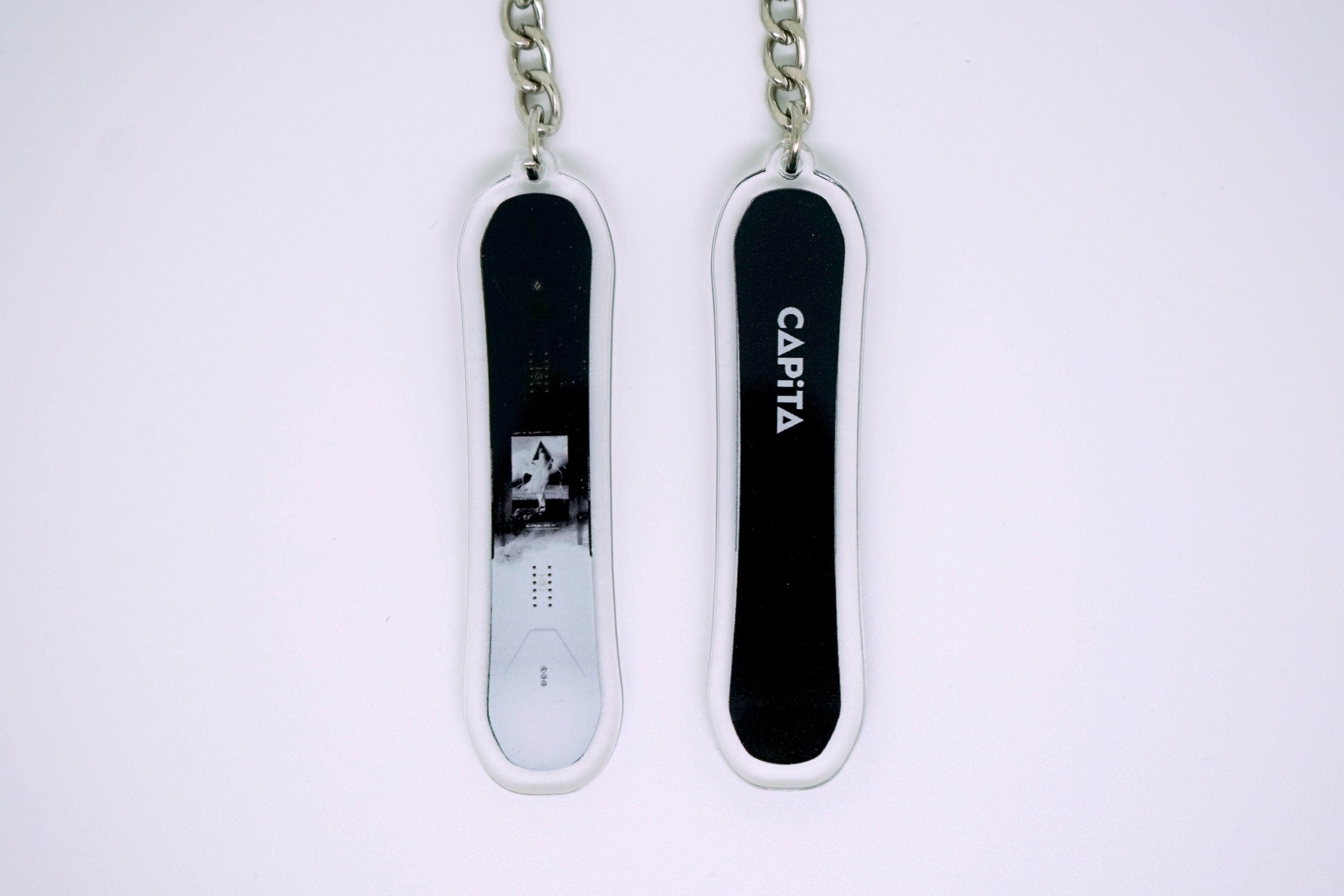 Winter Sports Keychain CENWA 3D Snowboard Keychain With Snowflake