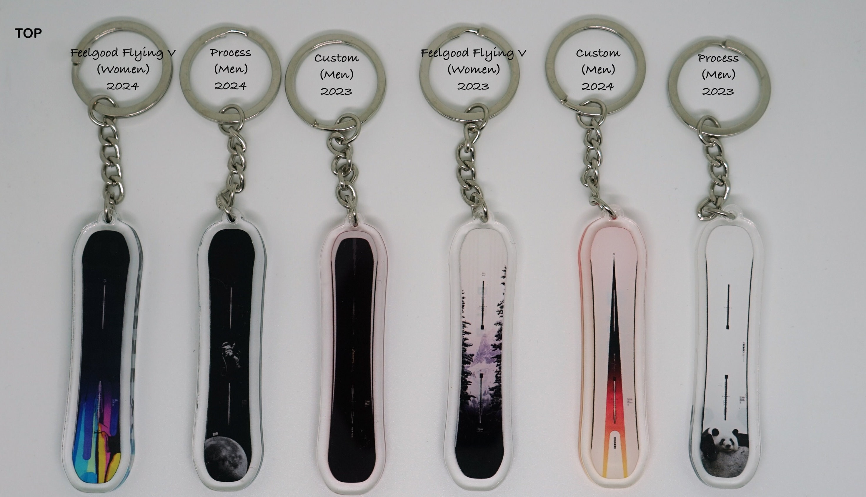 Handmade 3D Snowboard Burton-inspired Keychain - Miniature Winter