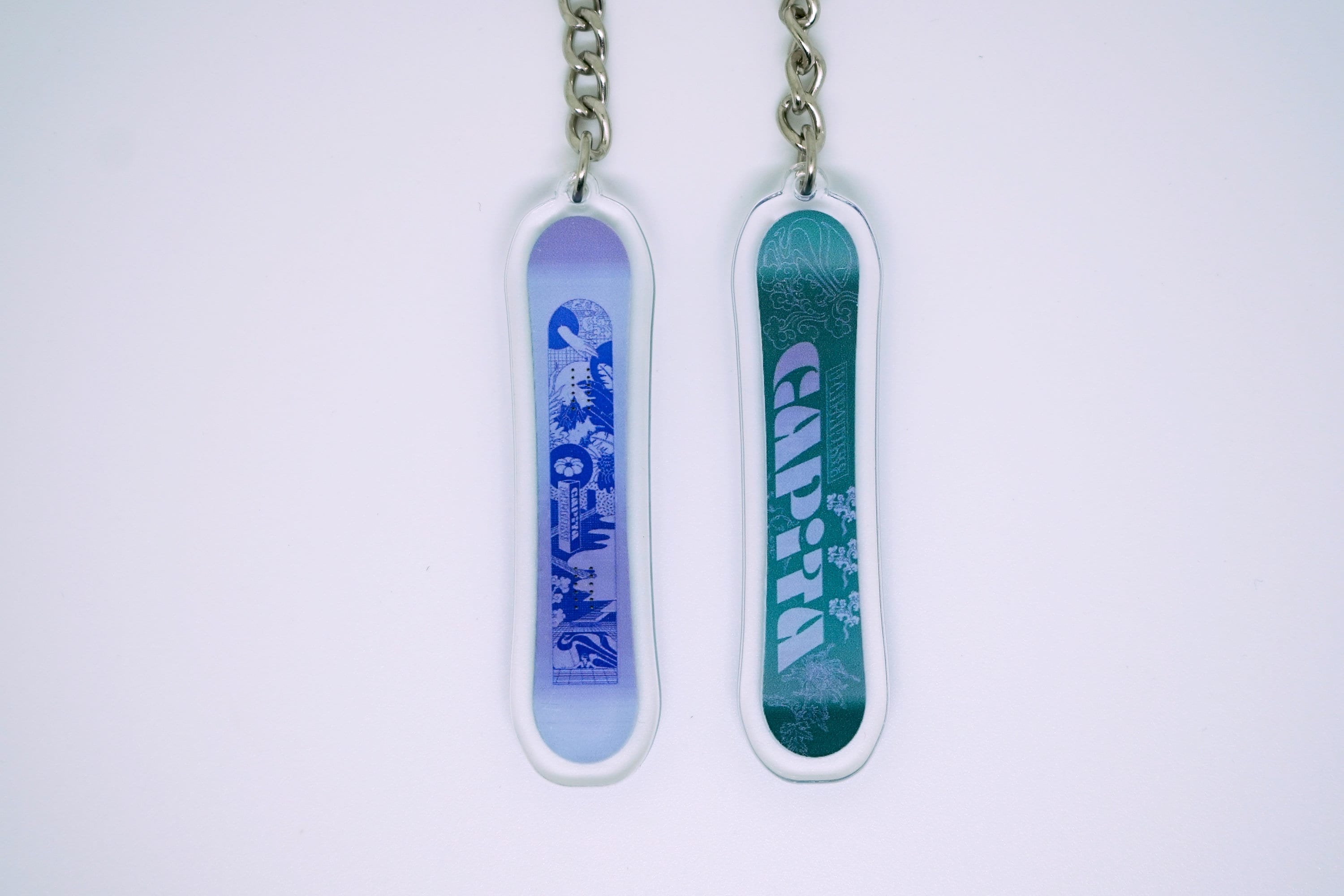 Winter Sports Keychain CENWA 3D Snowboard Keychain With Snowflake