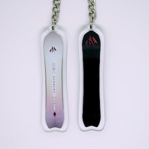 Handmade 3D Snowboard Jones-Inspired Keychain - Stratos (Women) - Miniature Winter Sports Collectible - 2024