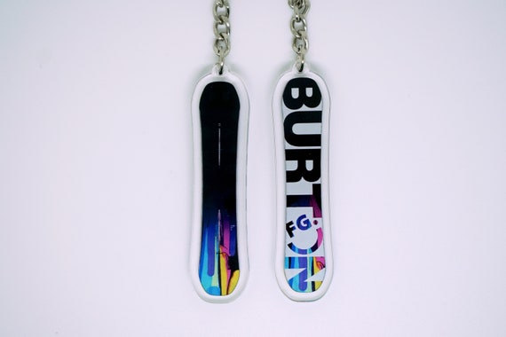 burton charm snowboard Handmade 3D Snowboard Burton-inspired Keychain - Miniature Winter Sports  Collectible - 2024
