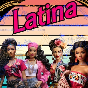 Latina Dolls PNG, Sublimation Design, Instant Download, DTF, - Etsy