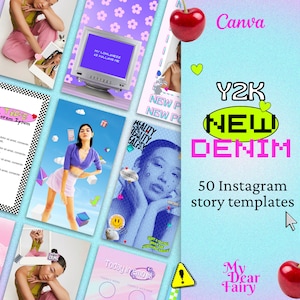 90s & Y2K Instagram Template, Y2K Instagram Story Templates, 2000 IG, NewJeans, Thence Inspired, Bright Instagram, Kidcore, Cyber Y2K, Retro