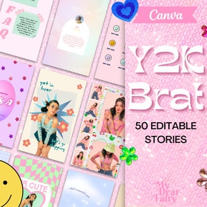 Y2K Instagram Story Templates, 2000s Social Media, Y2K Canva, Nostalgia Instagram Feed, Retro Instagram
