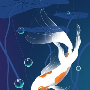 Koi Fisch im Teich
