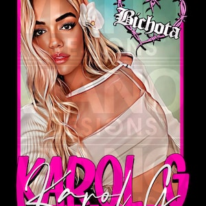 Karol G Png Digital Download File Sublimation, Karol G PNG, Karol G Bichota PNG, Karol G dtf, Karol G PNG