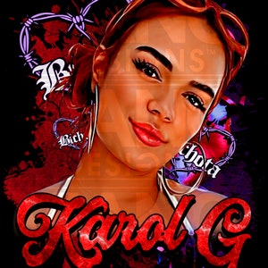 Karol G Red Hair Png Digital Download File Sublimation, Karol G PNG, Karol G Bichota PNG, Karol G dtf, Karol G PNG