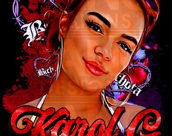 Karol G Red Hair PNG, Sublimation File (Digital Download)