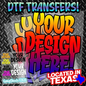DTF Transfer,full Color Custom DTF Print,high Quality,ready to Press ...
