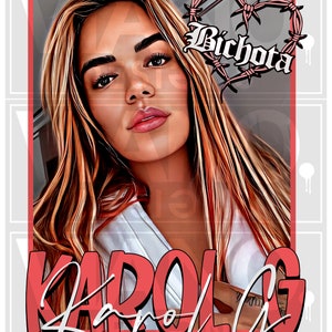 Karol G Png Digital Download File Sublimation, Karol G PNG, Karol G Bichota PNG, Karol G dtf, Karol G PNG