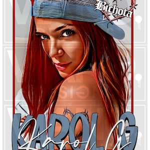 Karol G Png Digital Download File Sublimation, Karol G PNG, Karol G Bichota PNG, Karol G dtf, Karol G PNG