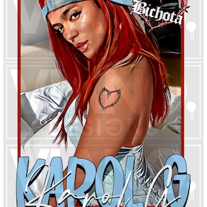 Karol G Png Digital Download File Sublimation, Karol G PNG, Karol G Bichota PNG, Karol G dtf, Karol G PNG