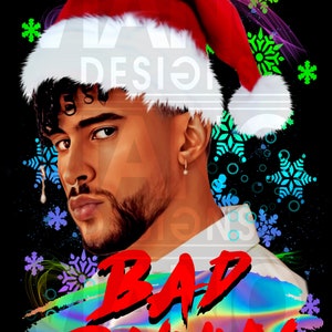 Bad Bunny クリスマス PNG デジタル ダウンロード ファイル昇華、Bad Bunny クリスマス PNG、Bad Bunny クリスマス PNG、Bad Bunny dtf、Bad Bunny PNG