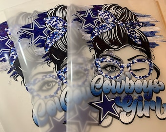 Bun Girl Football, DTF Transfer, Ready to Press, Heat Transfer, DTF, for Craft and DIY Projects