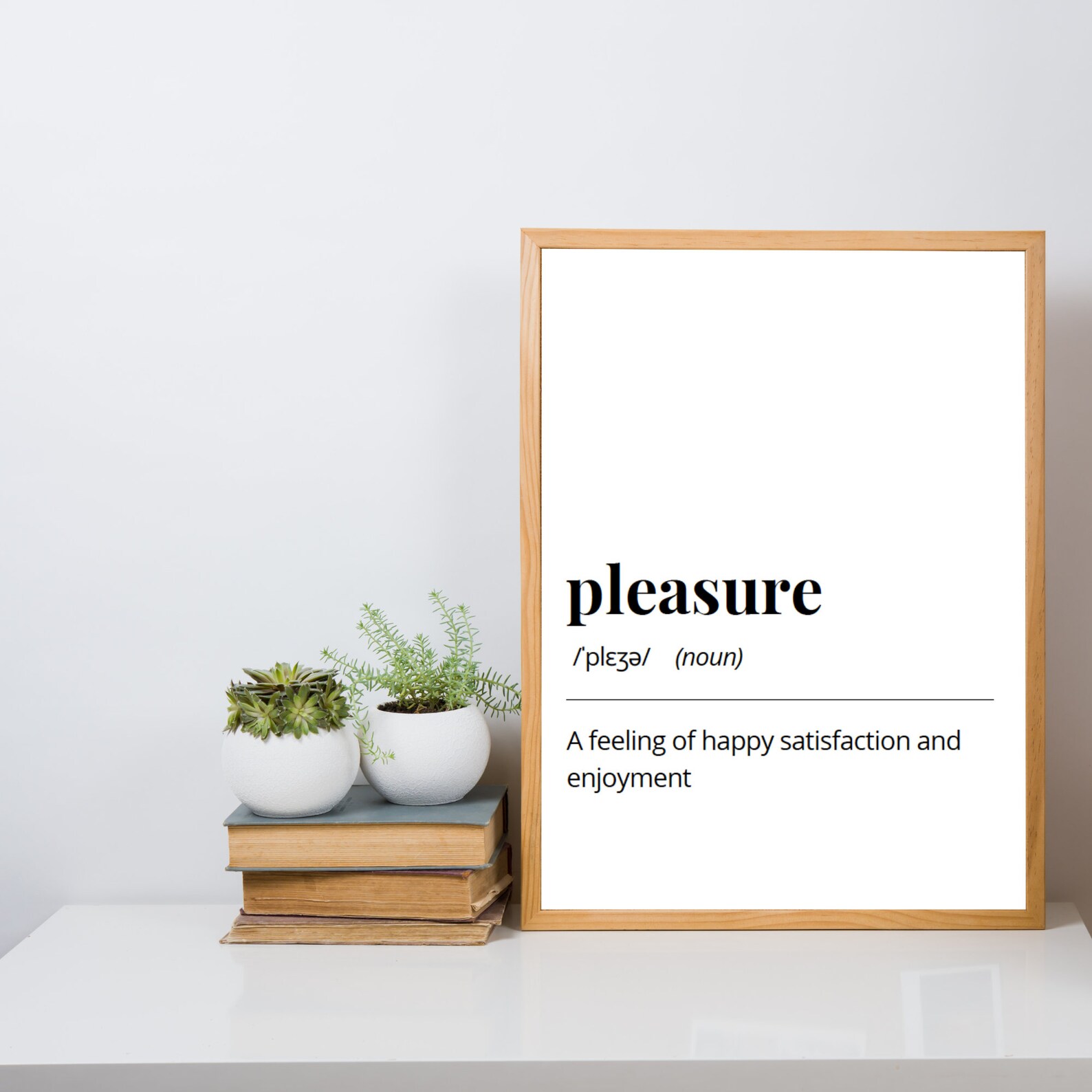 Pleasure Definition Wall Print Dictionary Definition Digital Etsy