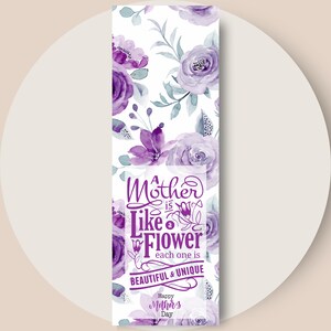 Printable Bookmarks for Mother&#39;s Day, Floral Bookmarks for Mom, Watercolor Bookmarks for Mother&#39;s Day, Mom Gifts