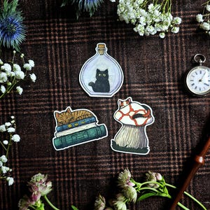 Autocollants (à l'unité ou en pack) « Cosy Magical Kitties (principalement) »