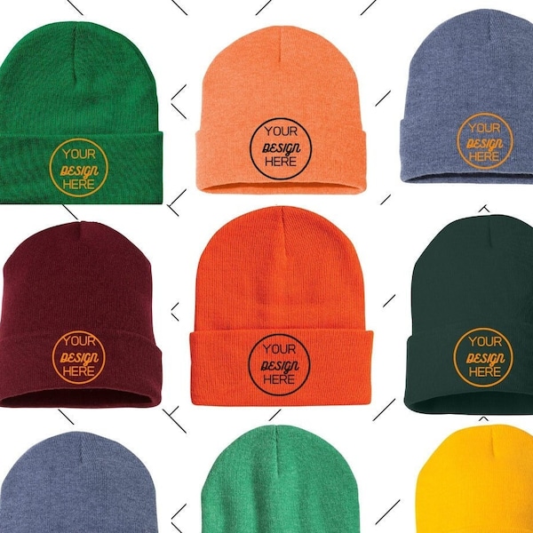 Design Your Own Custom Beanie, Personalized Beanie with Your Text/Logo, Custom Embroidered Beanie, Custom Beanie