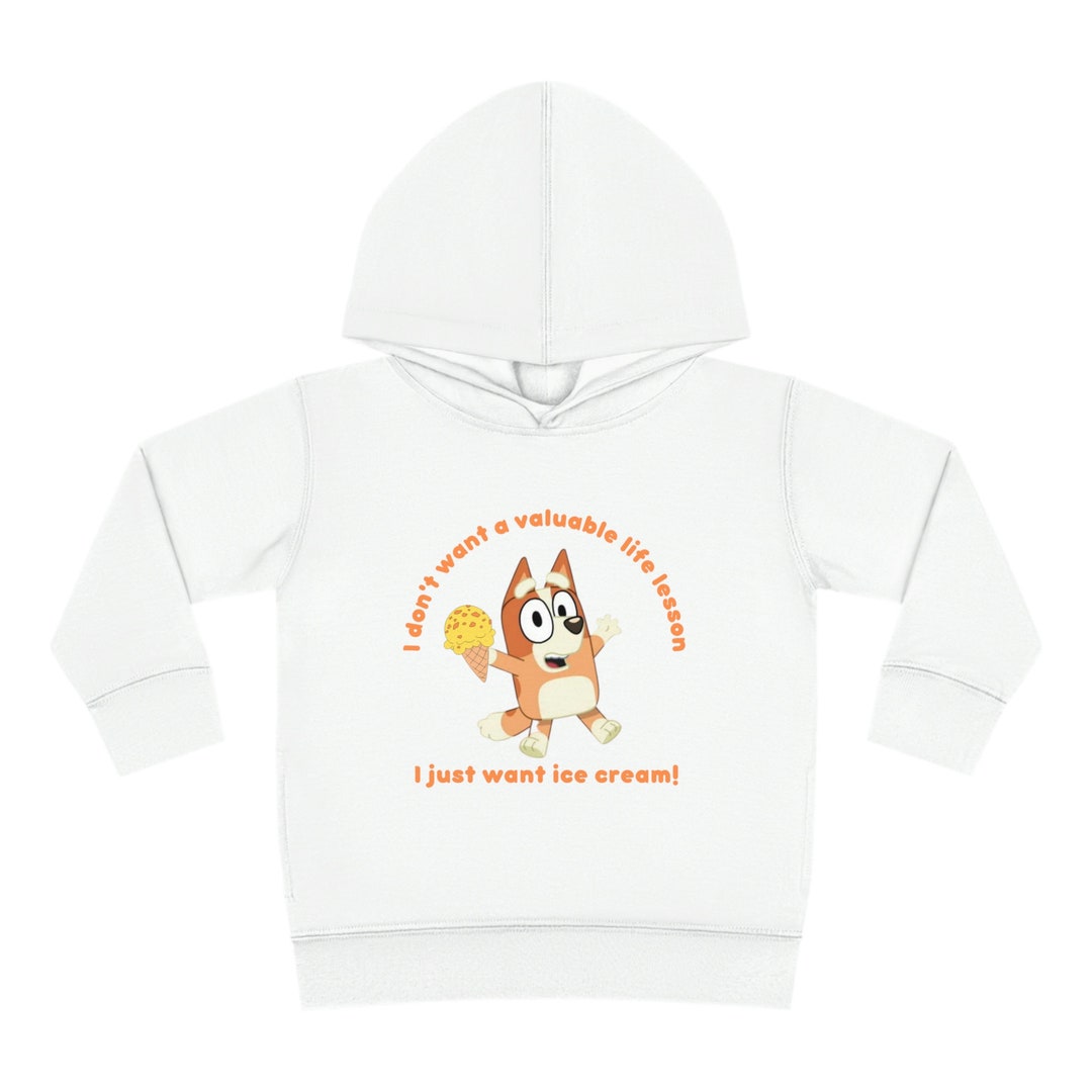 Bingo Bluey Ice Cream Toddler Pullover Fleece Hoodie Etsy