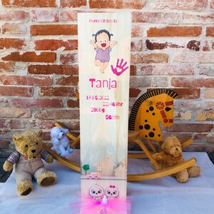 Placa de nacimiento personalizable