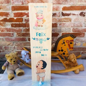 Placa de nacimiento personalizable