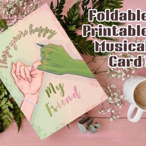 Wicked inspirierte Glinda/Elphaba Karte - Digital druckbare Karte für Geburtstage, Valentinstage, Beste Freunde, Jubiläen - Musicals/BRoadway