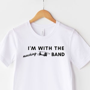 I&#39;m With the Marching Band, Band Mom T-shirt, Band T-Shirt, Marching Band Bella+Canvas Unisex Jersey Short Sleeve Tee