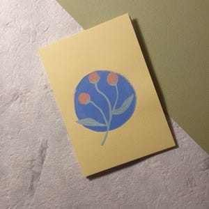 Cartão pintado à mão | cartão original | cartão feito à mão | cartão de luxo | cartão de nota para todas as ocasiões