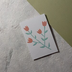 Biglietto dipinto a mano con fiori in fiore / biglietto di auguri originale / biglietto fatto a mano / biglietto di lusso / biglietto per tutte le occasioni