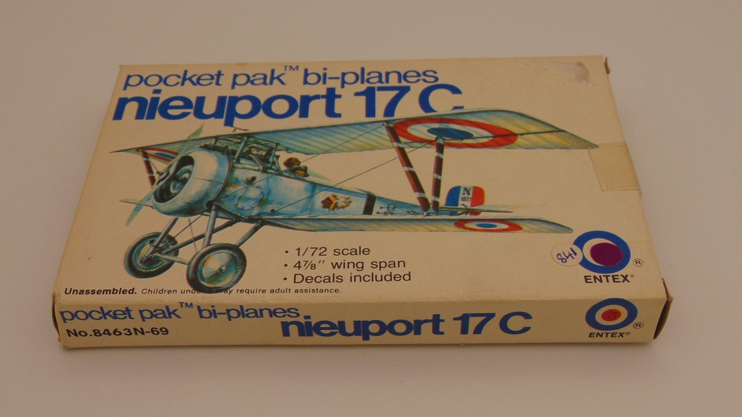 Entex Nieuport 17C 1/72 Scale Model Aircraft Kit Etsy