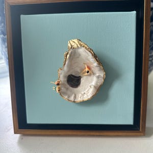 Original Oyster Shell Art Framed