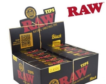Raw Black Rolling Paper Tips, Raw Tips, Raw Filter Tips, RAW filter paper, Filter tips, Natural Tips, filter paper