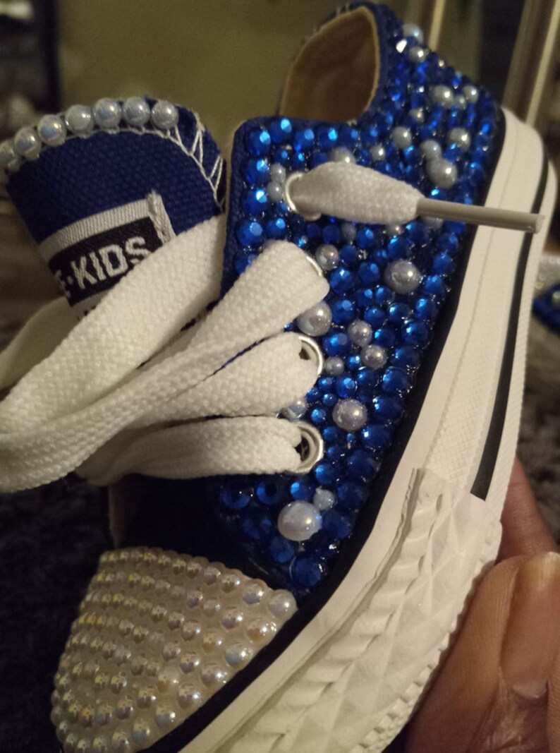Custom Rhinestone Sneakers Etsy