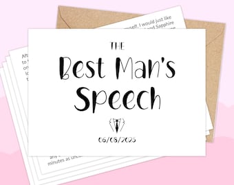 Wedding Speech Cards, Best Mans Speech, Maid Of Honour Speech, Father Of The Brides Speech, Grooms Speech, Brides Speech