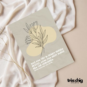 Carte postale "Deep in the Heart" de Très Chig Studio, carte deuil, funérailles, carte condoléances, idée cadeau, disparu, famille, amis, tombe