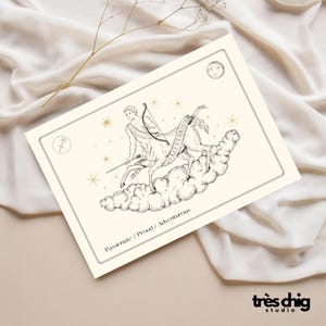 Carte postale "Signe du Zodiaque Sagittaire" par Très Chig Studio, Signe du Zodiaque, Sagittaire, Anniversaire, Joyeux Anniversaire, Idée Cadeau, Cadeau, Etoiles