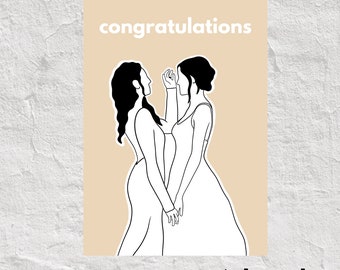 “Wedding Women” postcard from Tresh Cards