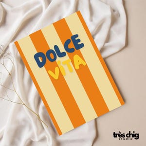 Postkarte "Dolce Vita" von Très Chig Studio, Geschenkidee, Geschenk, Deko, Italien, Italy, Summer, Herbst, Meer, Urlaub, Sonne, Sommer, bild