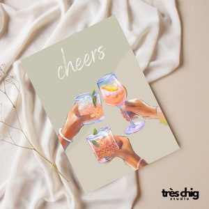 Postkarte "cheers" von Très Chig Studio