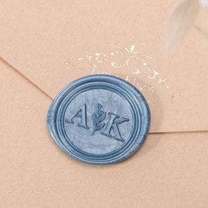 Aangepaste lakzegelstempel voor enveloppen, gepersonaliseerde initialen lakstempel, lakzegels huwelijksuitnodiging, trouwbedankjes