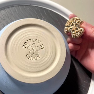Custom Pottery Stamp for Your Artwork, Unique Ceramic Stamps, Makers Mark Stamp for Clay, Gifts for Potters