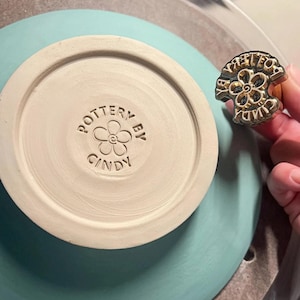 Custom Brass Pottery Stamp, Maker's Clay Mark, Personalized Potter's Tool