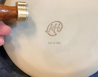 Custom Signature Pottery Stamp, Initials Brass Stamp, Clay Maker’s Mark Stamp, Gift for Ceramic Artists
