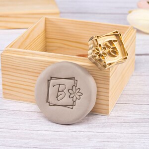 Ceramic Signature Stamp Logo, Custom Brass Stamp, Custom Clay Stamp, Gifts for Pottery Makers, Pottery Tool