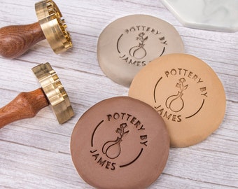 Personalized Ceramic Stamp, Custom Pottery Stamp, Pottery Signature Stamp, Clay Stamp, Gift for Potters, Free Shipping