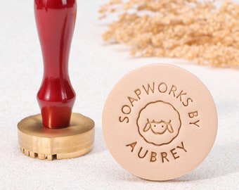 Custom Brass Pottery Stamp, Personalized Clay Embosser, Logo Stamp