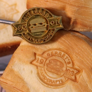 Hand Crafted Wooden Bread Stamp 6cm across $35.99 Free Shipping